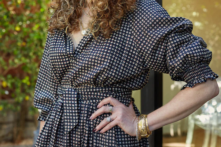 Kensal Cotton Block Print Maxi Dress – Indrani Designs