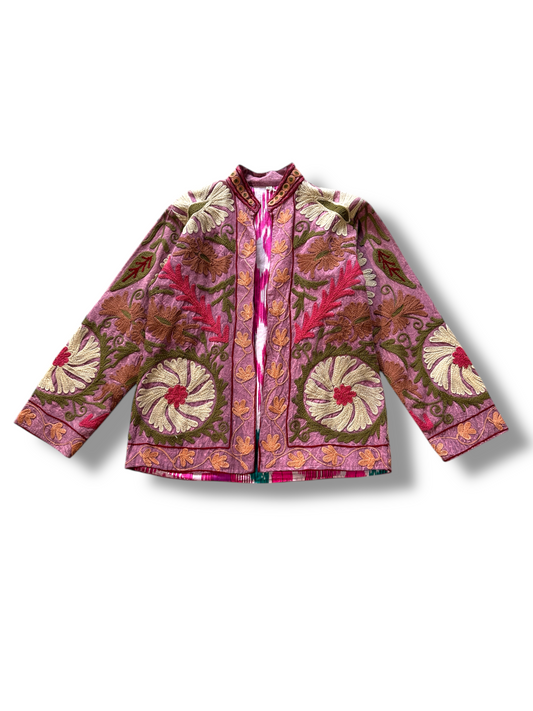 Embroided Suzani Jacket Lilac