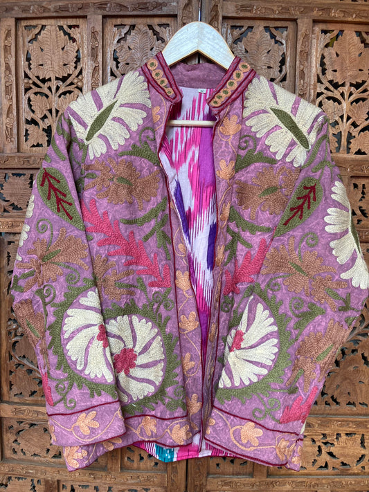Embroided Suzani Jacket Lilac